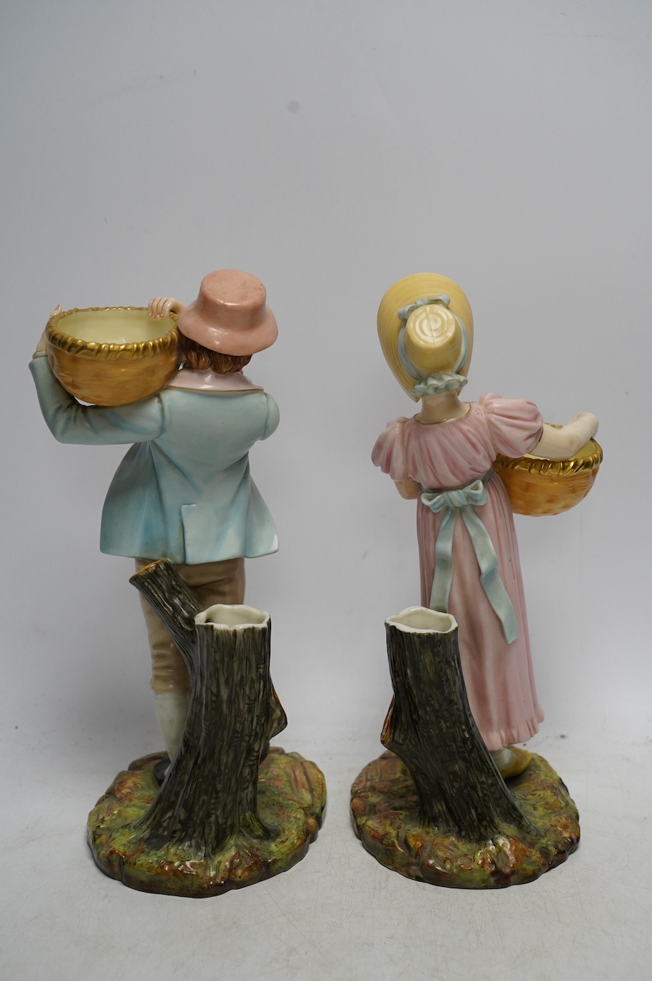 A pair of Victorian Worcester figures, shapes 880, 25.5cm. Condition - good